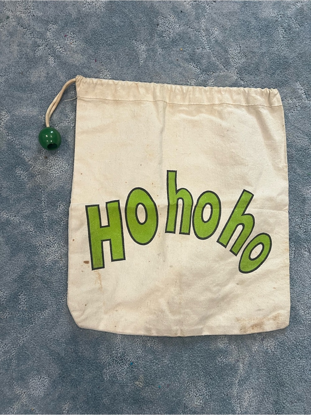 Vintage Giant Green Giant 'Ho Ho Ho' Drawstring Gift Bag Fair